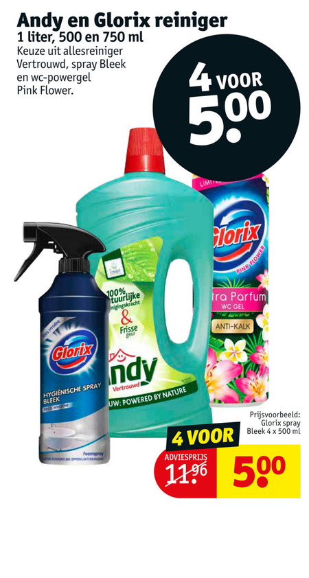 Glorix   bleekmiddel, allesreiniger folder aanbieding bij  Kruidvat - details