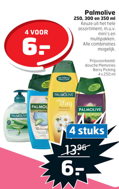 Palmolive   douchegel, shampoo folder aanbieding bij  Trekpleister - details