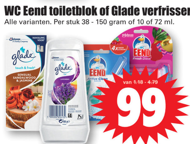 WC Eend   toiletblok, luchtverfrisser folder aanbieding bij  Dirk - details