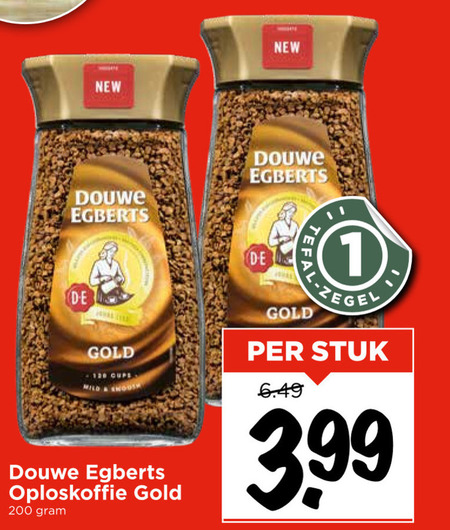 Douwe Egberts   oploskoffie folder aanbieding bij  Vomar - details