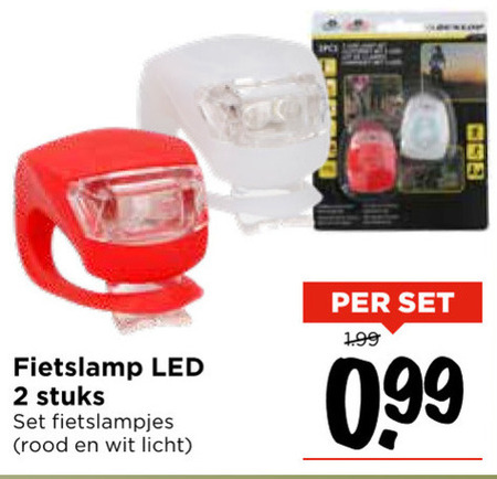 Nutteloos Verraad Initiatief fietslamp folder aanbieding bij Vomar - details