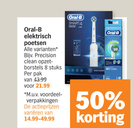 hoofdstad agenda Zakje Braun Oral-B electrische tandenborstel, opzetborstel folder aanbieding bij Albert  Heijn - details