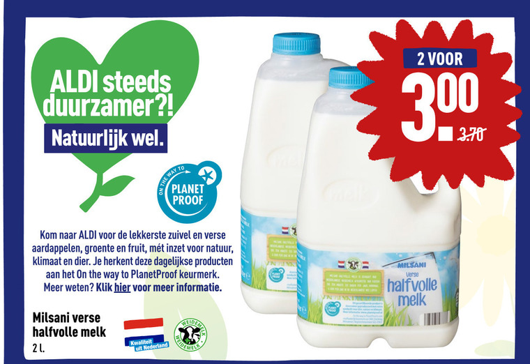 Milsani   melk folder aanbieding bij  Aldi - details