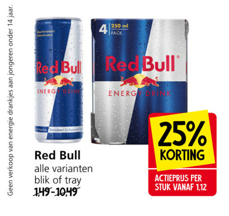 Red Bull   energiedrank folder aanbieding bij  Jan Linders - details