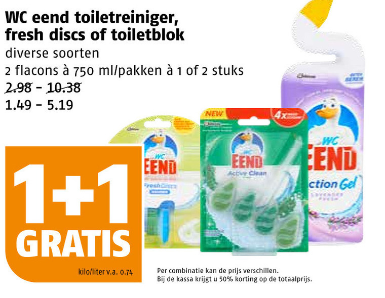 WC Eend   toiletblok, toiletreiniger folder aanbieding bij  Poiesz - details