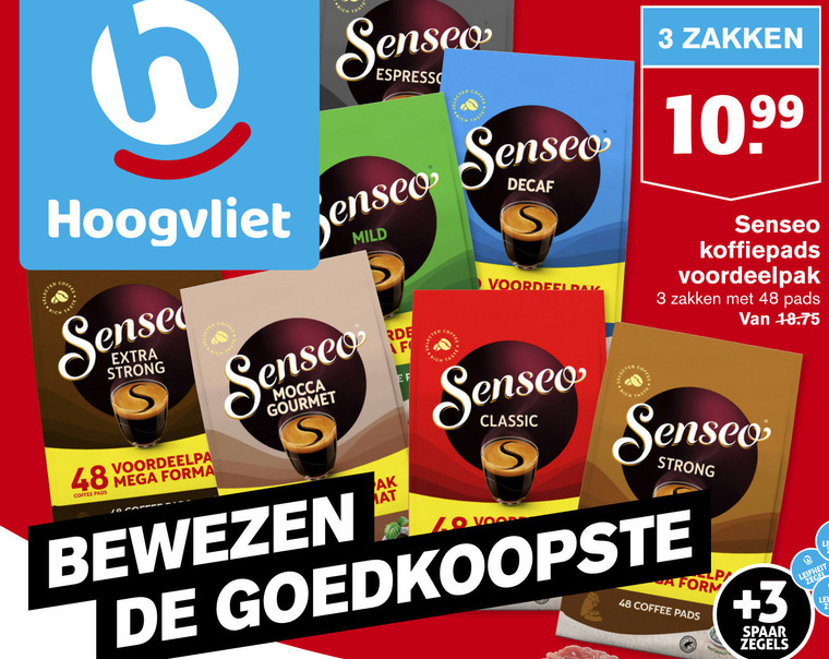 Douwe Egberts Senseo   koffiepad folder aanbieding bij  Hoogvliet - details