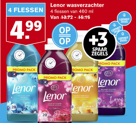 Lenor   wasverzachter folder aanbieding bij  Hoogvliet - details