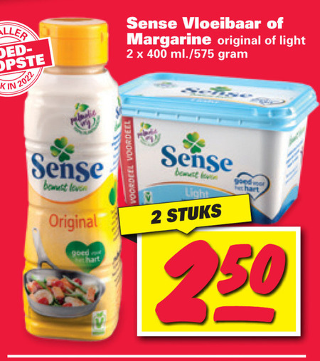 Sense   margarine, olie en vetten folder aanbieding bij  Nettorama - details