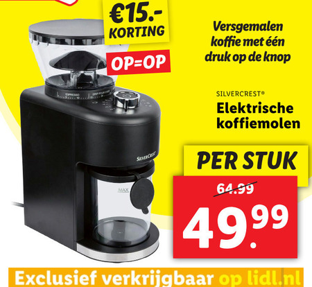 SilverCrest   koffiemolen folder aanbieding bij  Lidl - details