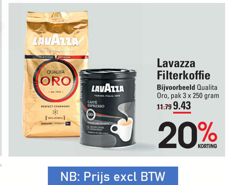 Lavazza   koffie folder aanbieding bij  Sligro - details