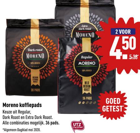 Moreno   koffiepad folder aanbieding bij  Aldi - details