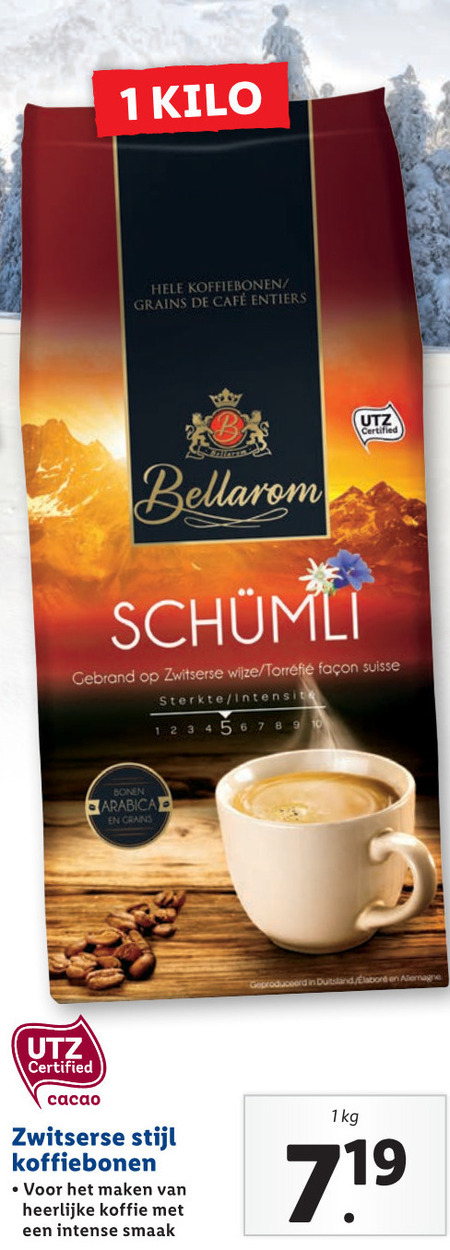 Bellarom   koffiebonen folder aanbieding bij  Lidl - details