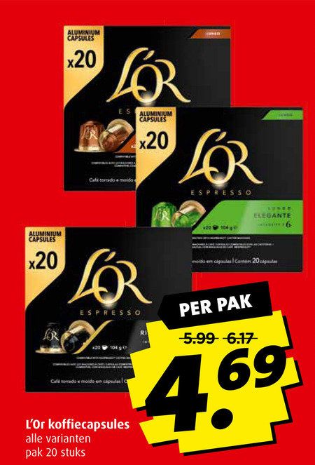 Douwe Egberts L Or   koffiecups folder aanbieding bij  Boni - details