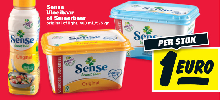 Sense   olie en vetten, margarine folder aanbieding bij  Nettorama - details