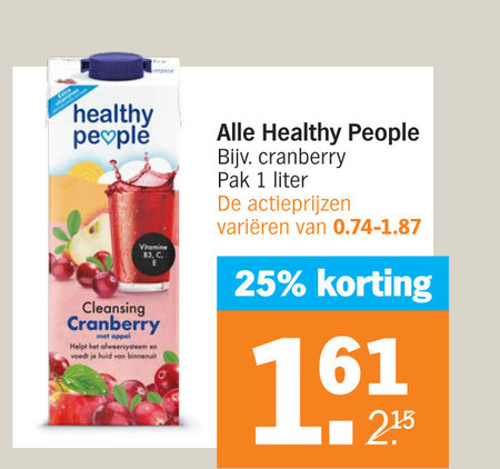 Healthy People   vruchtensap folder aanbieding bij  Albert Heijn - details