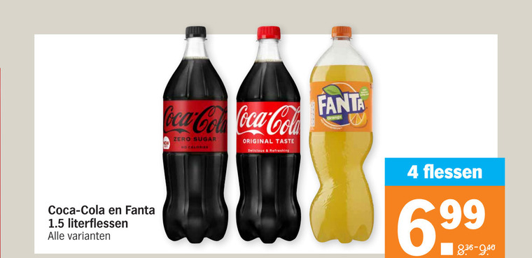 Fanta   cola, frisdrank folder aanbieding bij  Albert Heijn - details