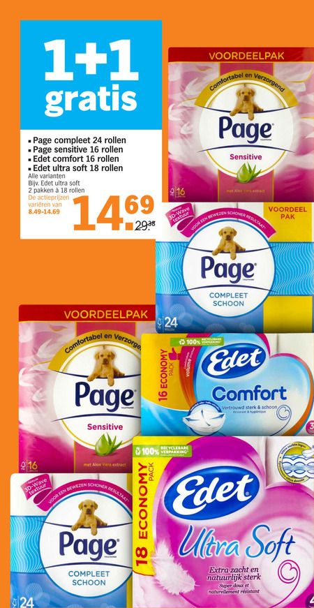 Page   toiletpapier folder aanbieding bij  Albert Heijn - details