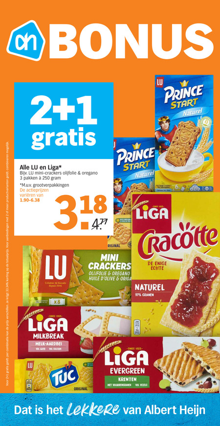 Lu   crackers, knackebrod folder aanbieding bij  Albert Heijn - details