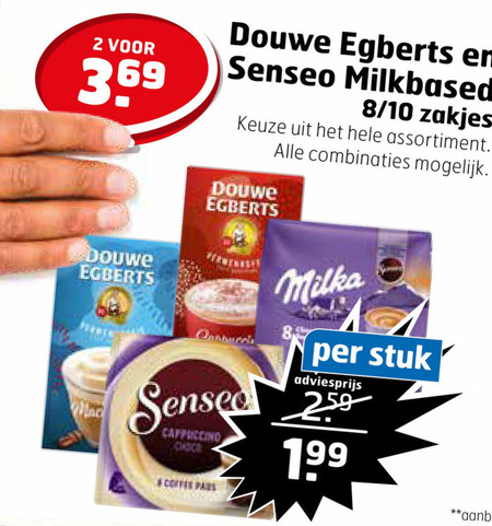 Douwe Egberts   koffiepad, oploskoffie folder aanbieding bij  Trekpleister - details