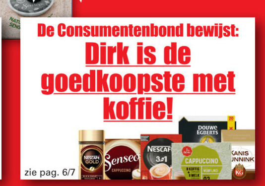 Nescafe   koffie folder aanbieding bij  Dirk - details