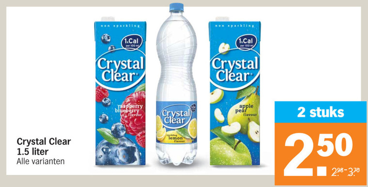 Crystal Clear   fruitdrank folder aanbieding bij  Albert Heijn - details