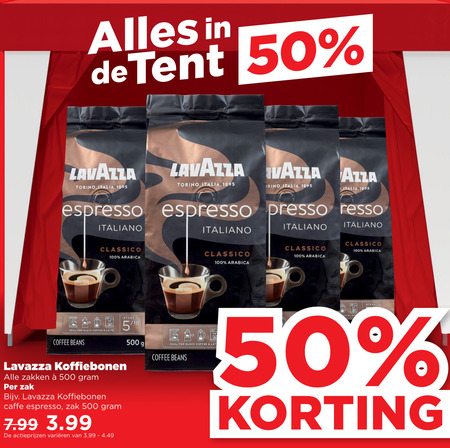 Lavazza   koffiebonen folder aanbieding bij  Plus - details