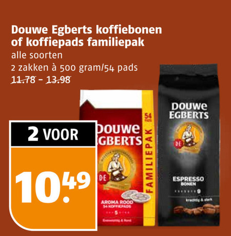 Douwe Egberts   koffiepad, koffiebonen folder aanbieding bij  Poiesz - details