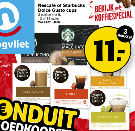 Starbucks   dolce gusto capsules folder aanbieding bij  Hoogvliet - details