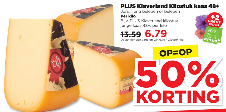 Klaverland   kaas folder aanbieding bij  Plus - details