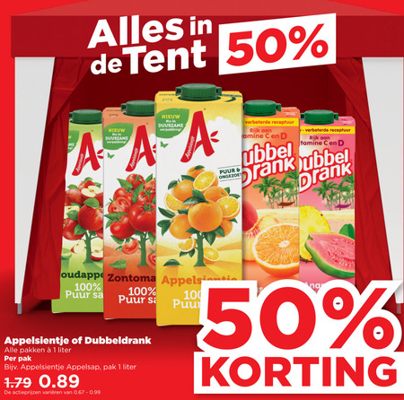 Dubbeldrank   fruitdrank folder aanbieding bij  Plus - details