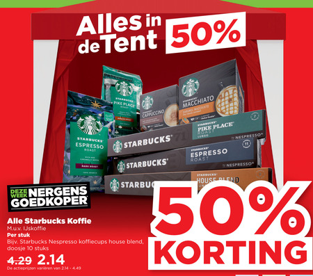 Starbucks   dolce gusto capsules, koffiecups folder aanbieding bij  Plus - details