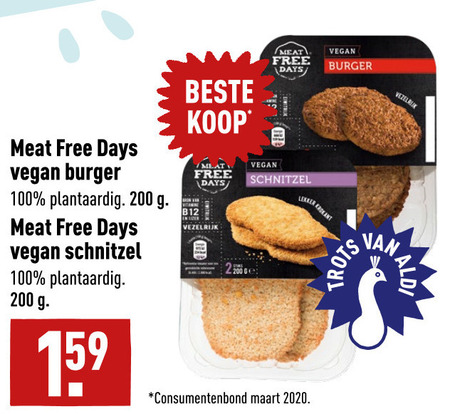 Meat Free Days   vegetarisch folder aanbieding bij  Aldi - details