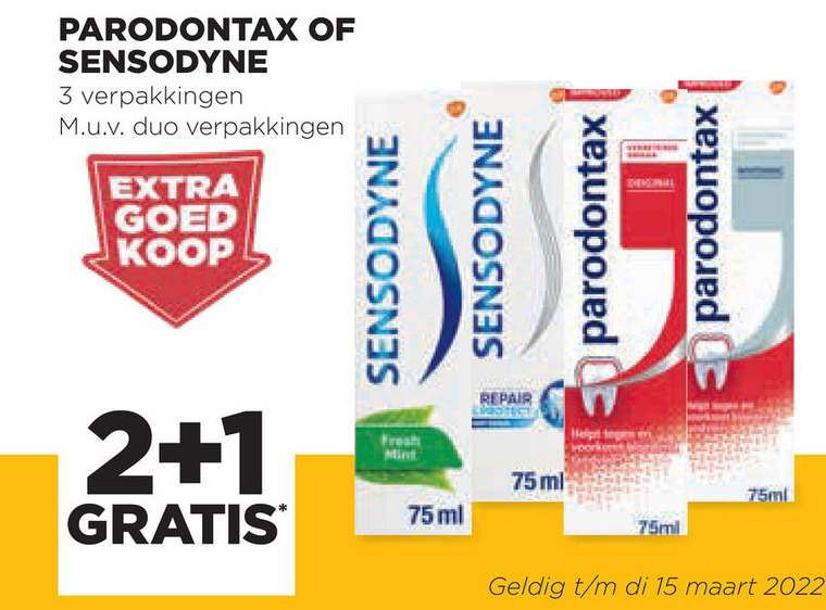 Paradontax   tandpasta folder aanbieding bij  Jumbo - details