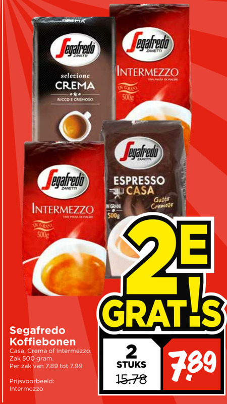 Segafredo   koffiebonen folder aanbieding bij  Vomar - details