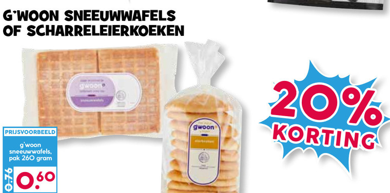 Gwoon   wafels, eierkoek folder aanbieding bij  Boons Markt - details