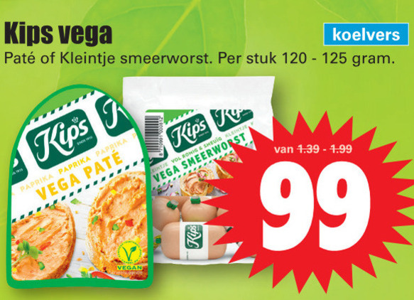 Kips   vegetarisch folder aanbieding bij  Dirk - details