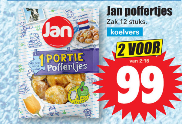 Jan   poffertjes folder aanbieding bij  Dirk - details