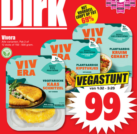 Vivera   vegetarisch folder aanbieding bij  Dirk - details