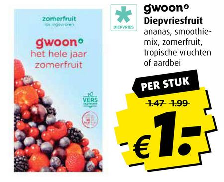 Gwoon   diepvriesfruit folder aanbieding bij  Boni - details