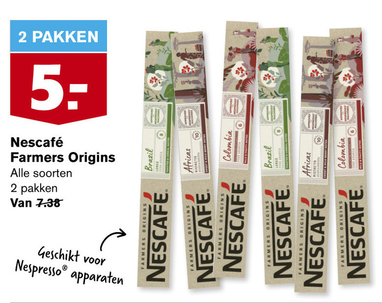 Nescafe   koffiecups folder aanbieding bij  Hoogvliet - details