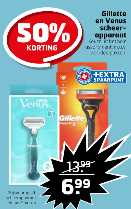 Gillette   heren handscheerapparaat, dames handscheerapparaat folder aanbieding bij  Trekpleister - details