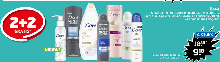 Dove   handzeep, douchegel folder aanbieding bij  Trekpleister - details