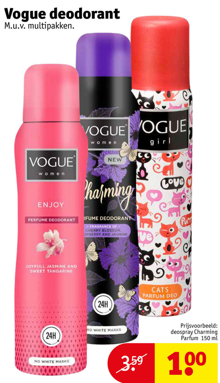 Vogue   deodorant folder aanbieding bij  Kruidvat - details