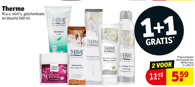 Therme   bodylotion, deodorant folder aanbieding bij  Kruidvat - details