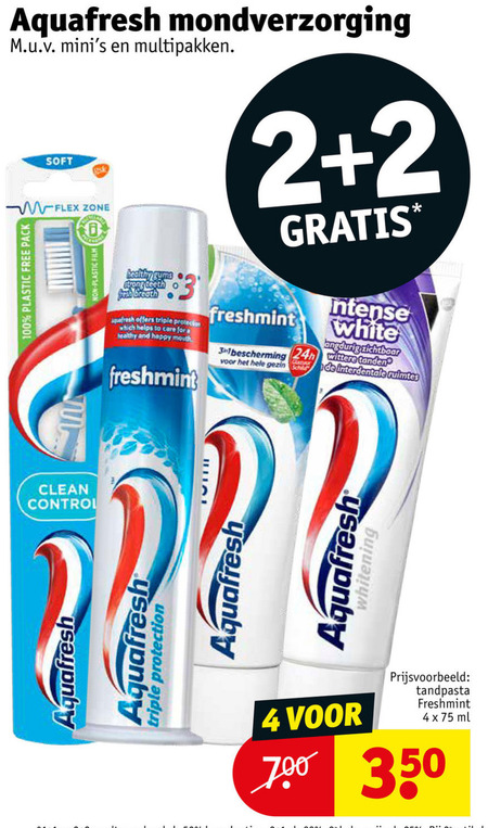 Aquafresh   tandenborstel, tandpasta folder aanbieding bij  Kruidvat - details