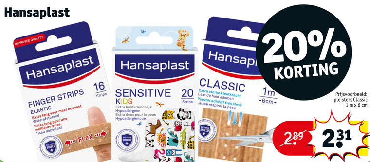 Hansaplast   likdoornpleisters, vingerpleisters folder aanbieding bij  Kruidvat - details