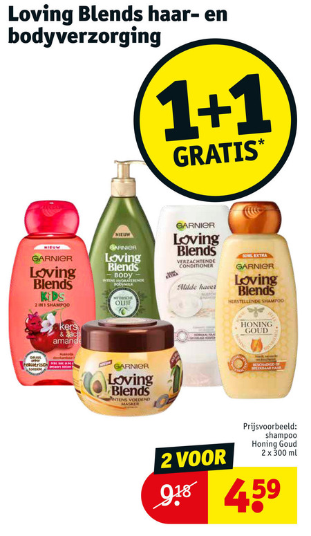 Garnier Loving Blends   shampoo, conditioner folder aanbieding bij  Kruidvat - details