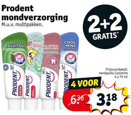 Prodent   tandpasta folder aanbieding bij  Kruidvat - details