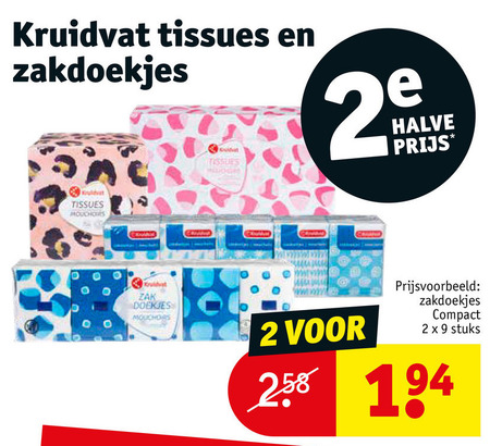 Kruidvat Huismerk   tissue, zakdoek folder aanbieding bij  Kruidvat - details