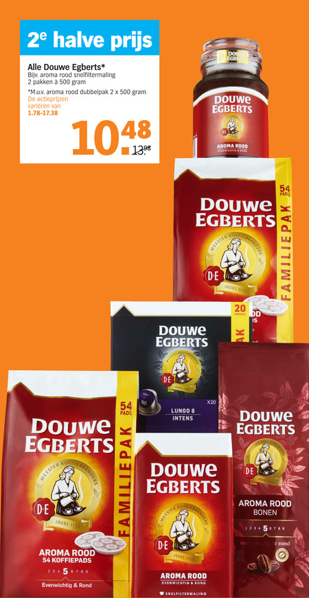 Douwe Egberts   koffiepad, koffie folder aanbieding bij  Albert Heijn - details